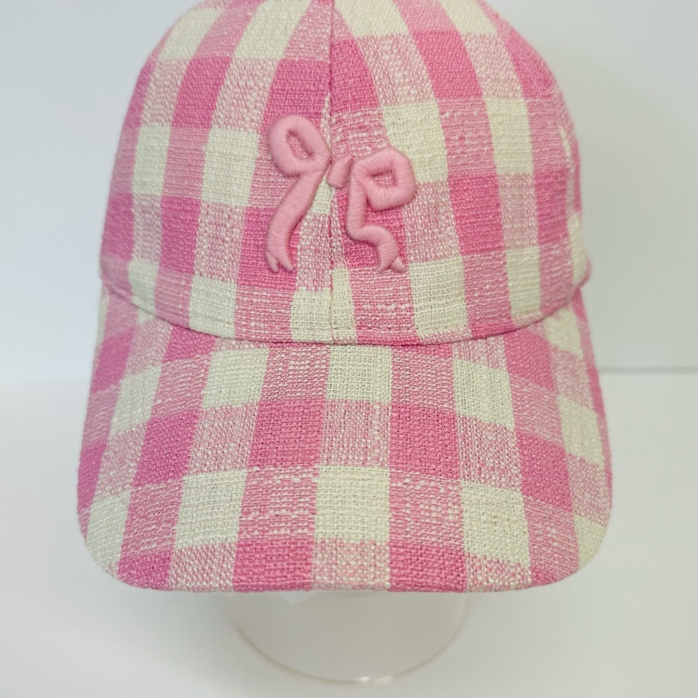 Pink and White Checkered Cap